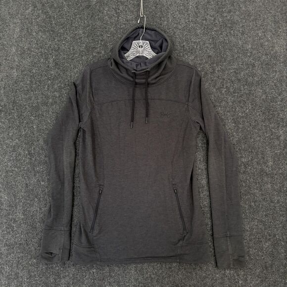 Under Armour Featherweight Slouchy Hoodie Women's Medium Gray Funnel Neck Pocket - Picture 1 of 9